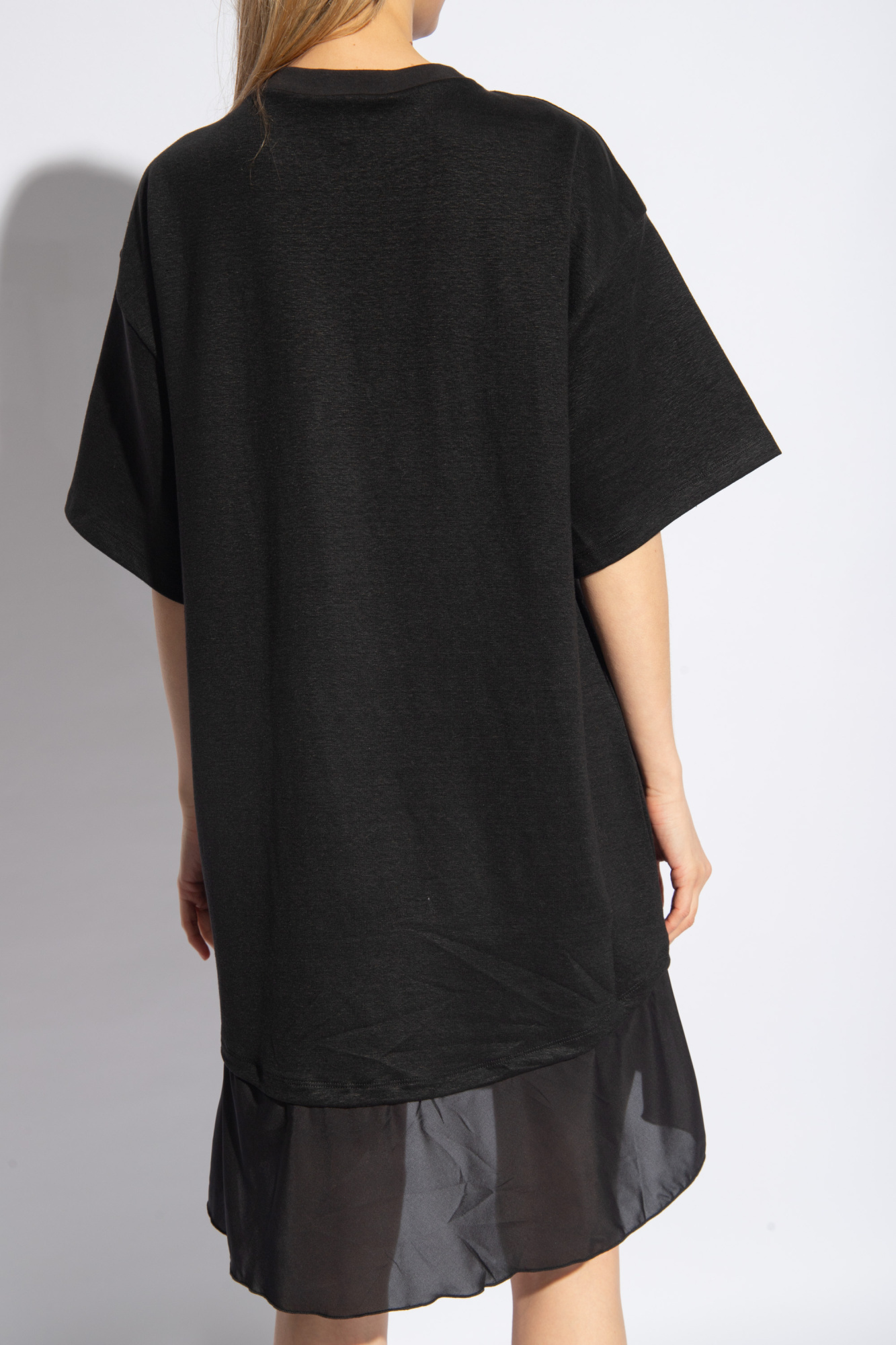Shop Victoria Beckham Cut-out T-shirt Minidress In Black