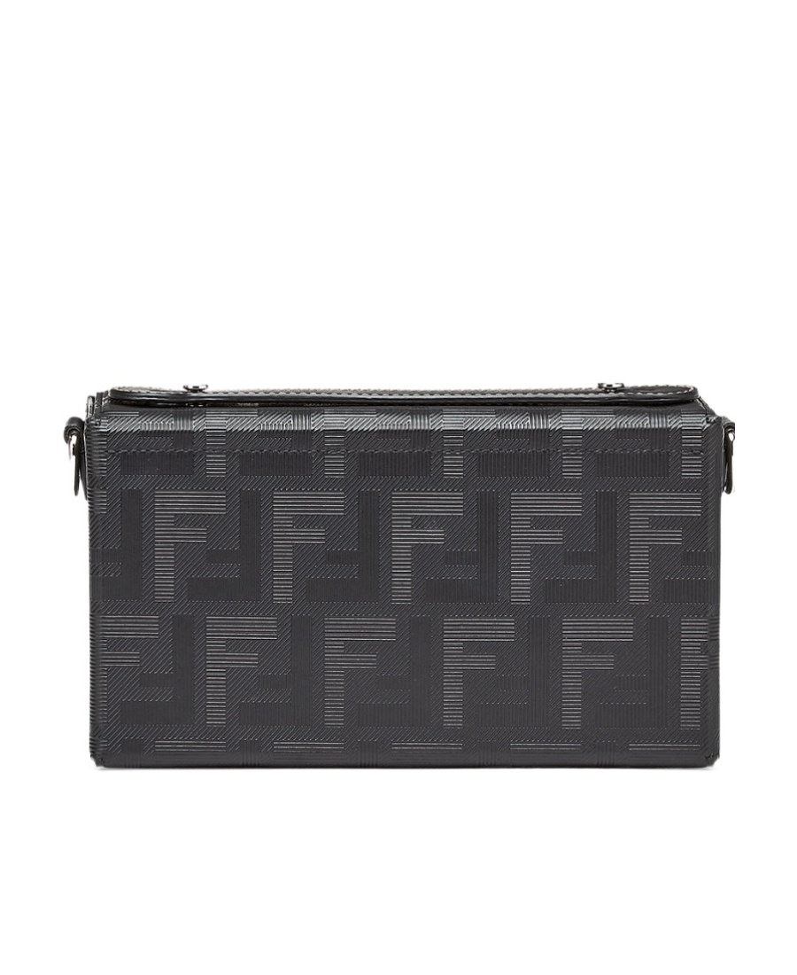 Fendi Baguette Soft Trunk Messenger Bag In Black