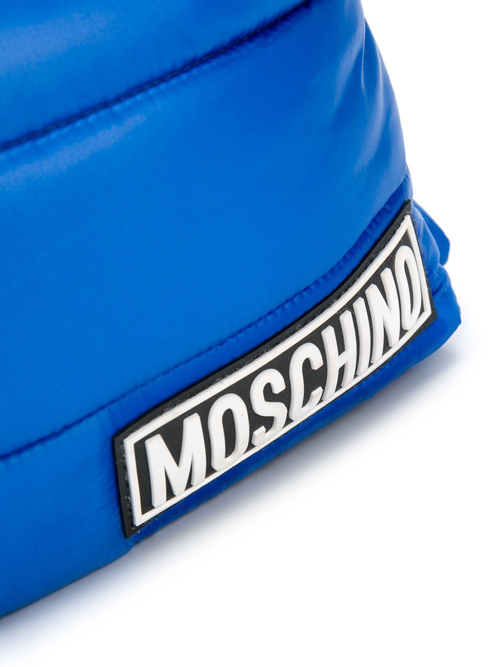 Moschino Quilted Small Backpack In Blue
