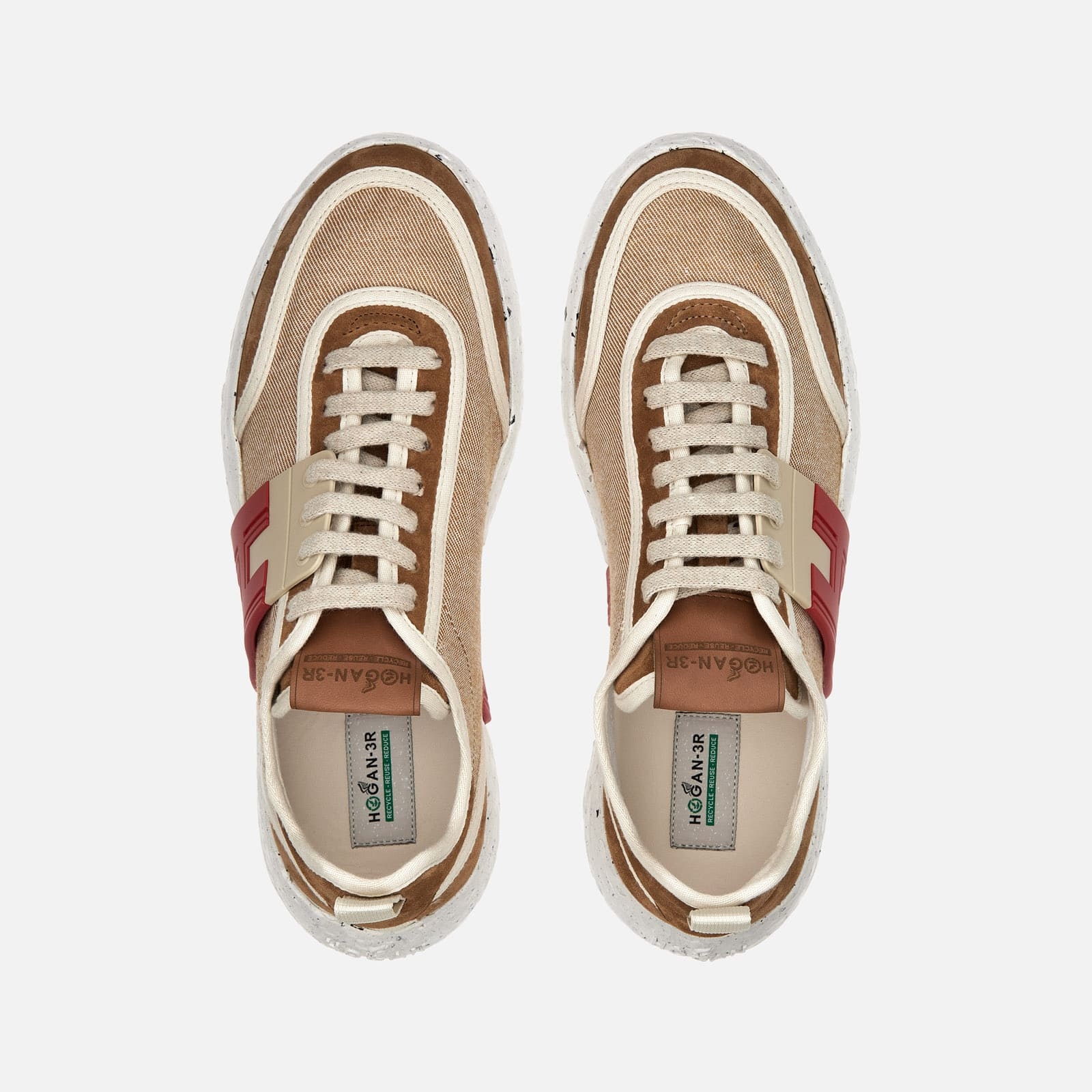 Hogan Panelled Lace-up Sneakers In White