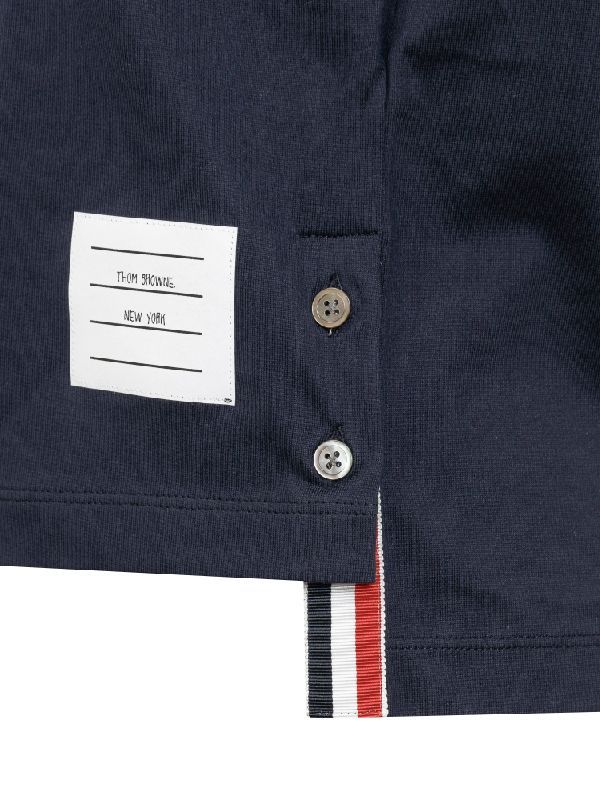 Thom Browne Rwb Tab Cotton T-shirt In Black