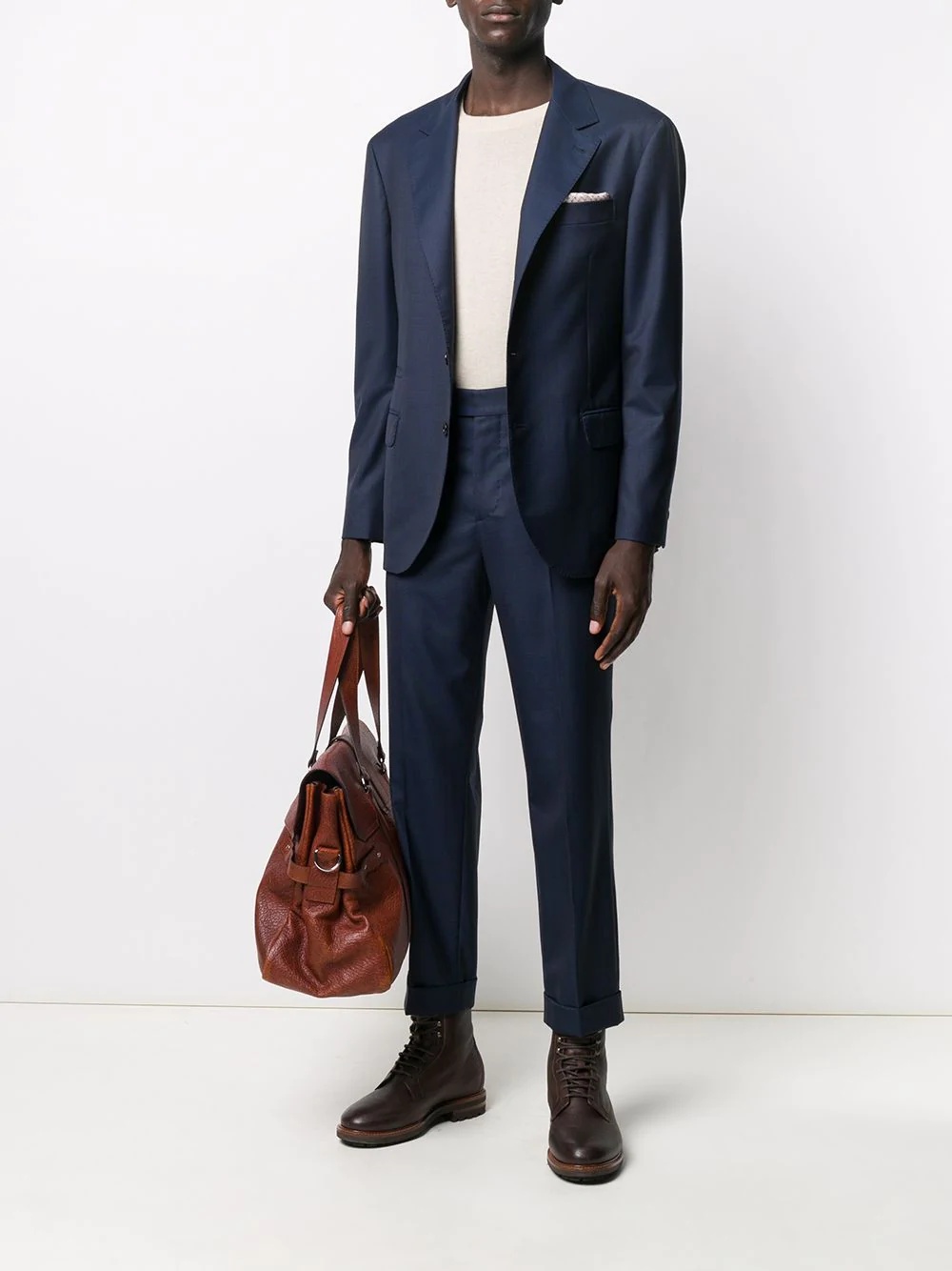 Brunello Cucinelli Woven Virgin Wool Blazer In Blue
