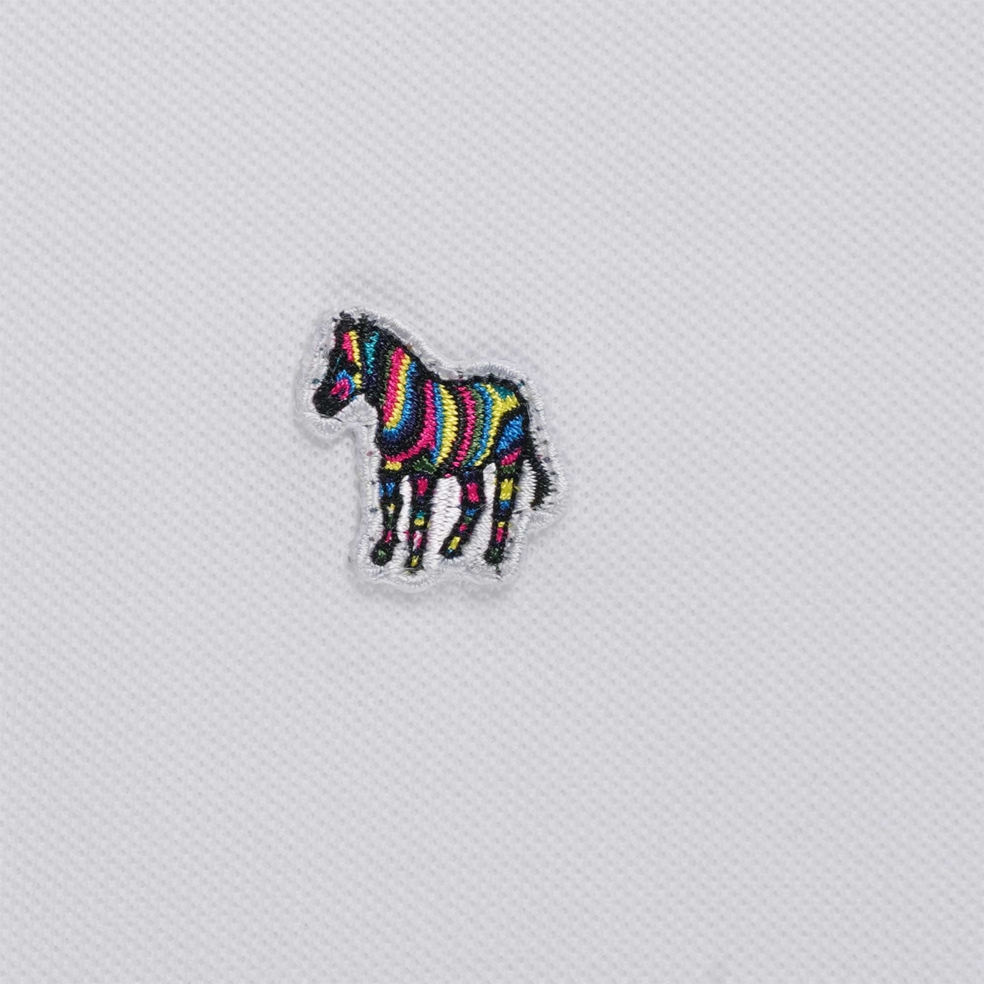 Shop Paul Smith Zebra Sticker Polo Shirt In White