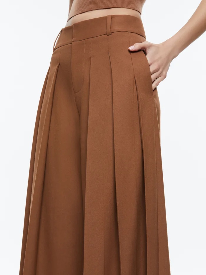 Alice And Olivia Belt-loop Casual Pants In Brown