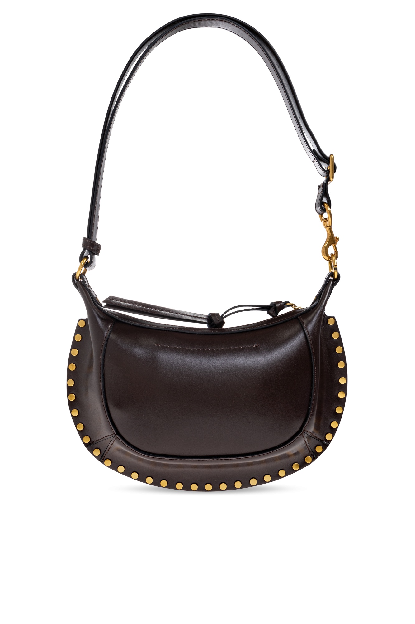 Isabel Marant Oskan Moon Studded Shoulder Bag In Brown