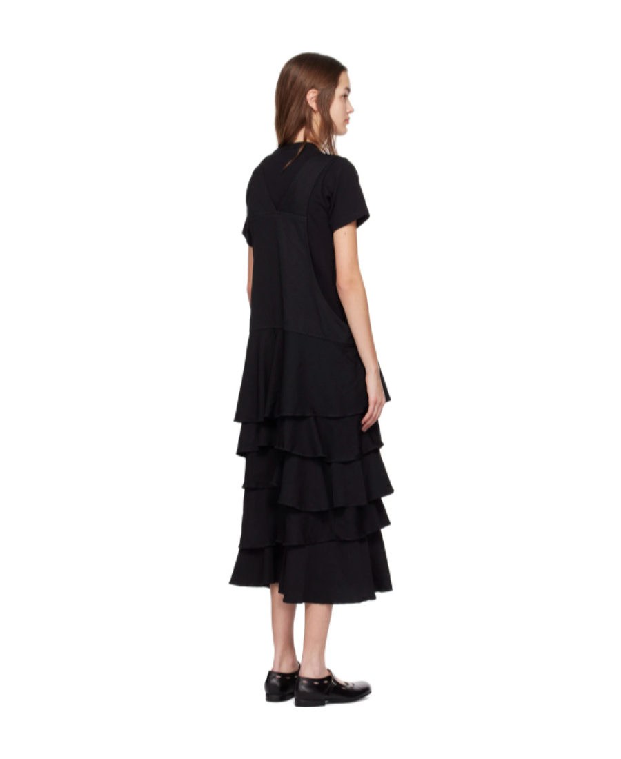 Comme Des Garçons Lotus Leaf Edge Dress In Black