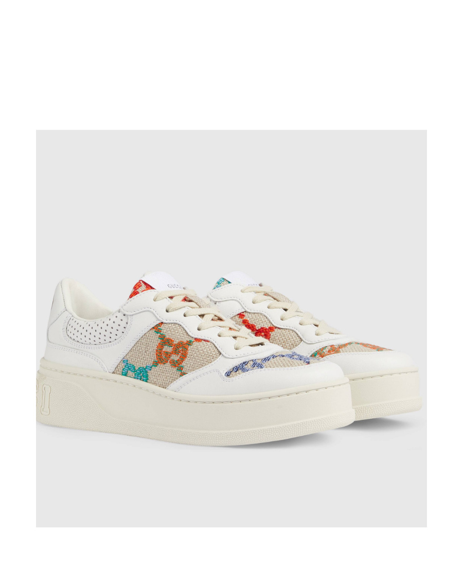 Gucci White Multi-color Sneakers For Women In White