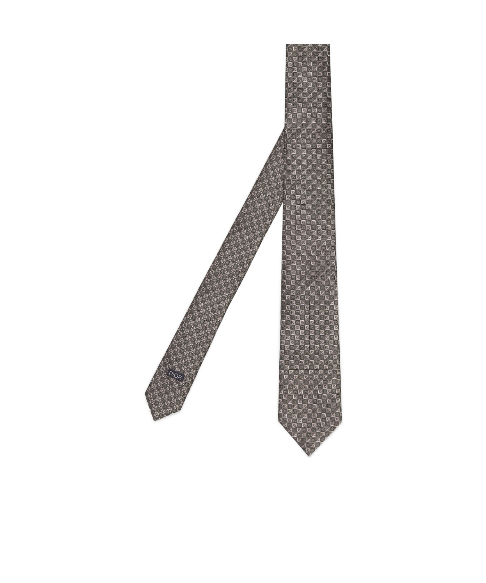 Dior Diamond Cd Tie In Gray
