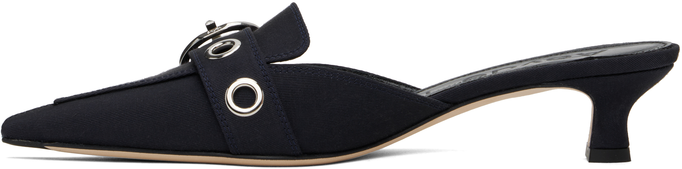 Aeyde 35mm Danielle Decorative-buckle Mules In Black