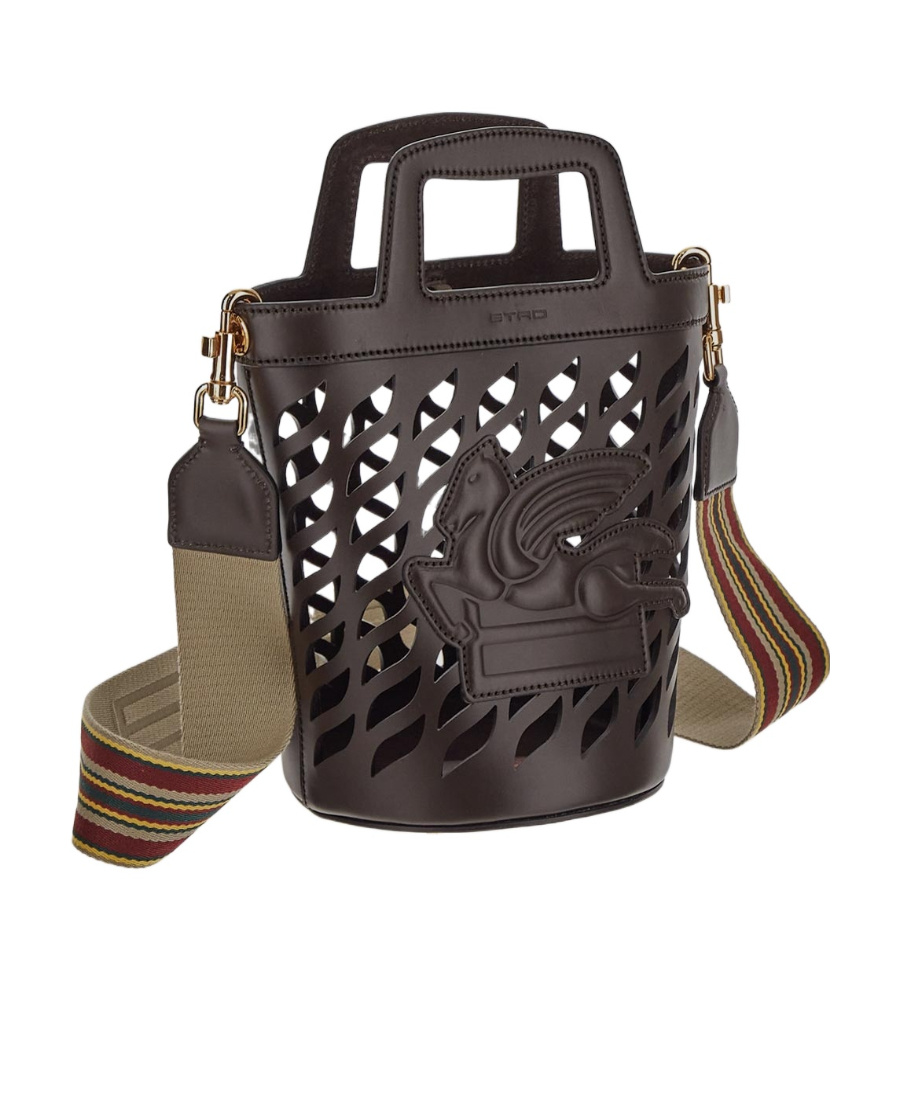 Etro Hollowed-out Detail Shoulder Bag In Black