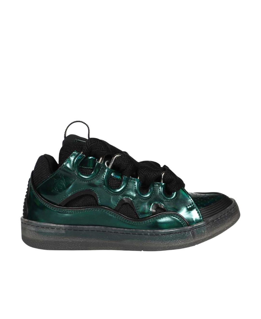 Lanvin Basses Curb Xl Leather Sneaker In Black