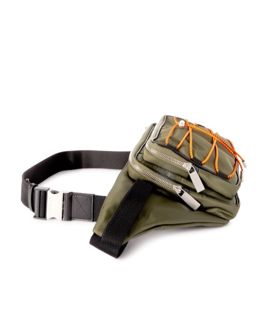 Off-white Courrier Belt Bag In Green