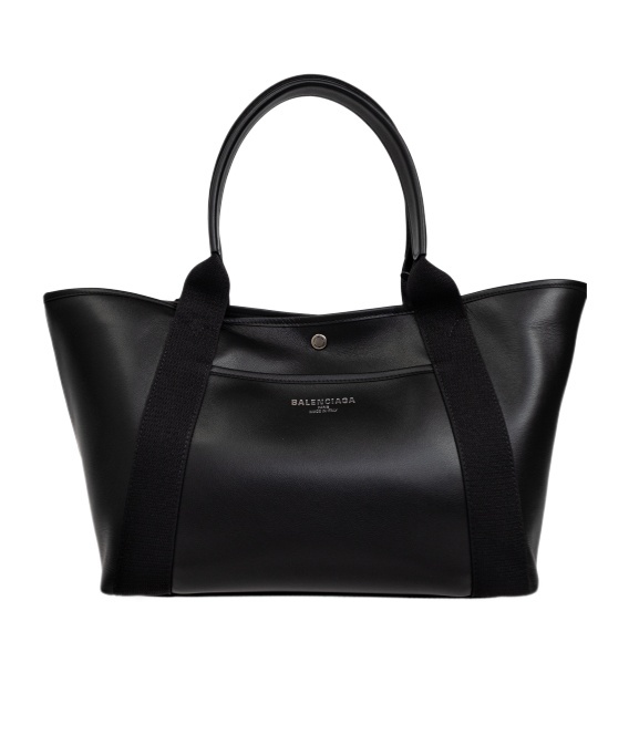 Balenciaga Black Leather Horsebit Chain Wallet In Black