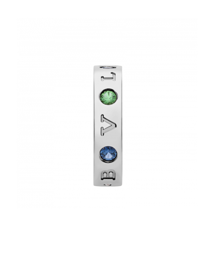 Bvlgari Logo Ring In Gray