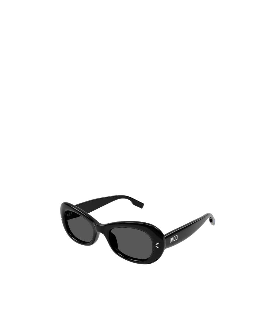 Alexander Mcqueen Oval-frame Sunglasses In Black