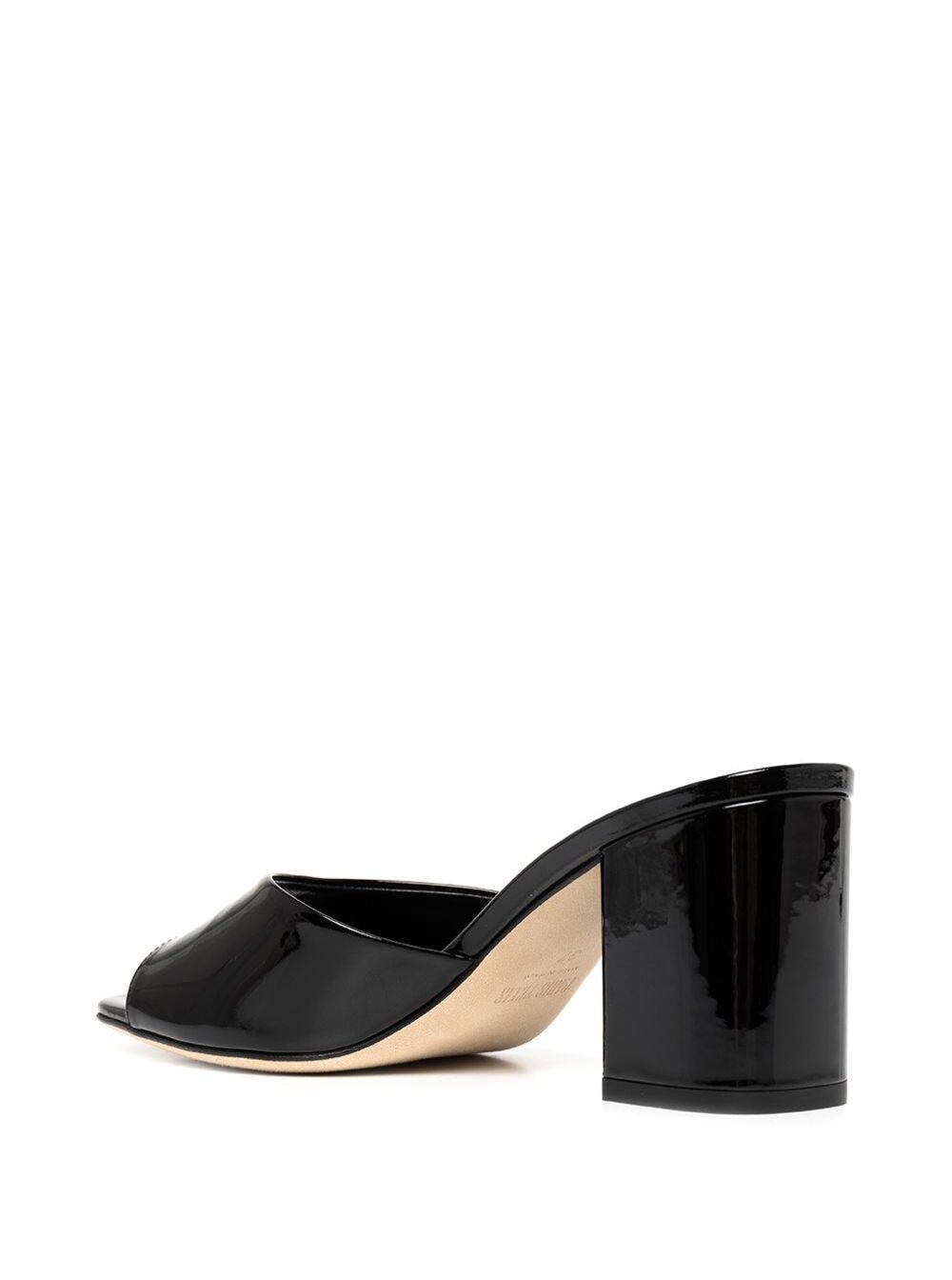 Paris Texas Anja Leather Mules In Black