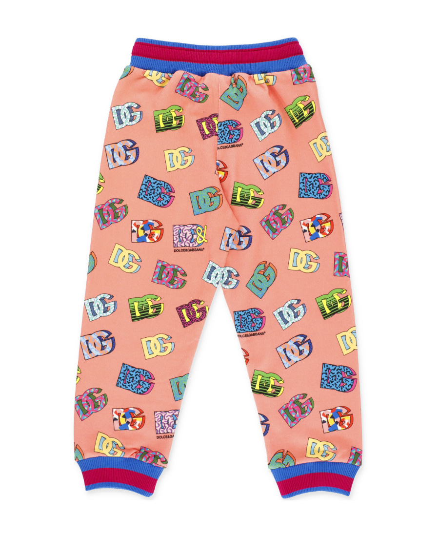 Dolce & Gabbana Dolce  Gabbana Kids 80s All-over Printed Tapered Trousers In Pink