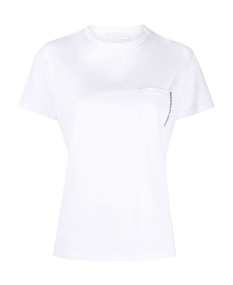 Fabiana Filippi Short-sleeved Crewneck T-shirt In White