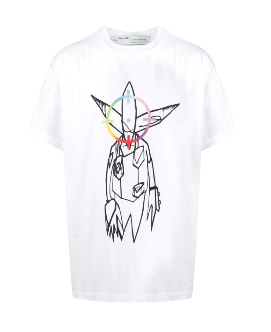 Off-white X Futura Alien Print T-shirt In White