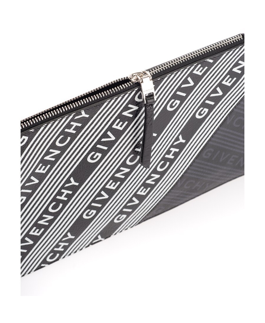 Givenchy Medium Logo Striped Handbag In Black