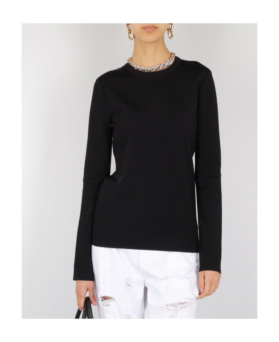 Givenchy T-shirt With Round Neck And Long Sleeves In Black