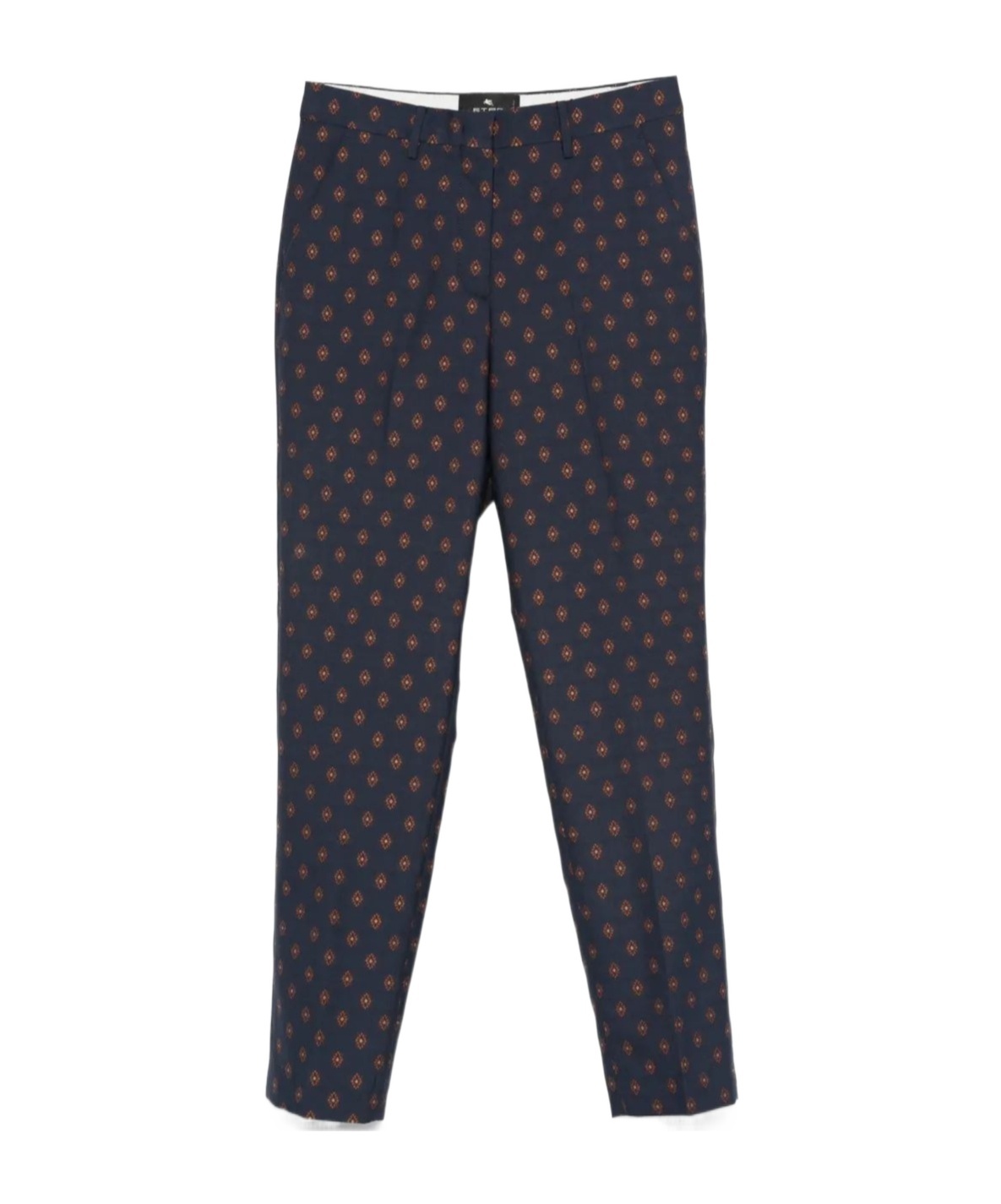 Etro Bristol Patterned Design Trousers In Black