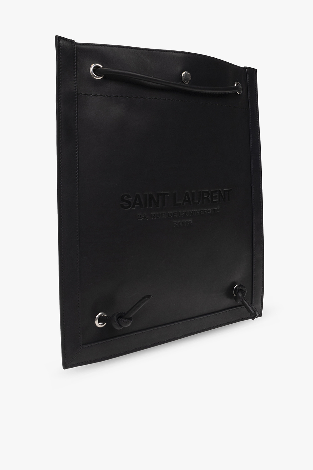 Saint Laurent Universite Flat Crossbody Bag In Black