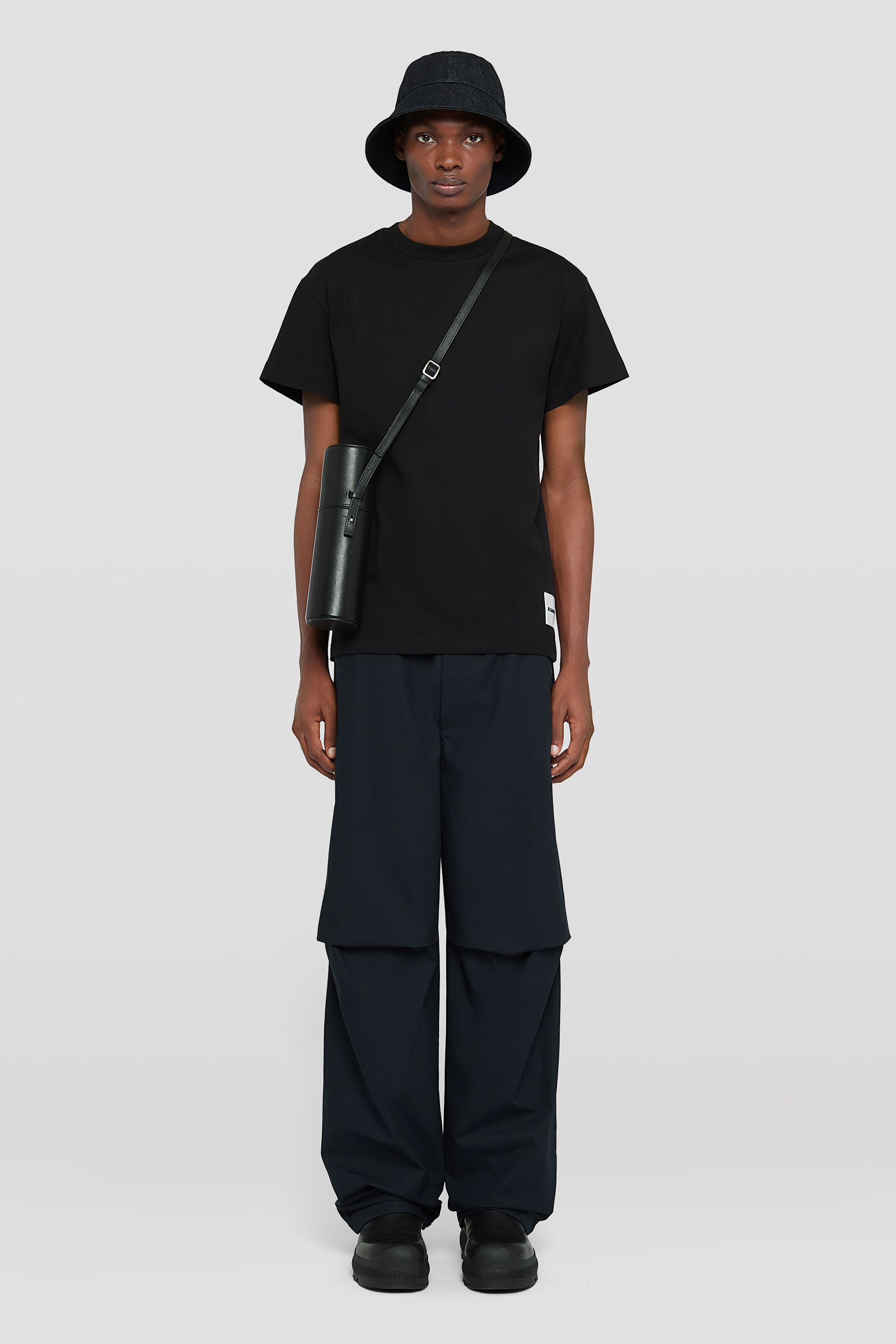 Jil Sander Short Sleeve 3 Pack T-shirt Set Clothing In Black