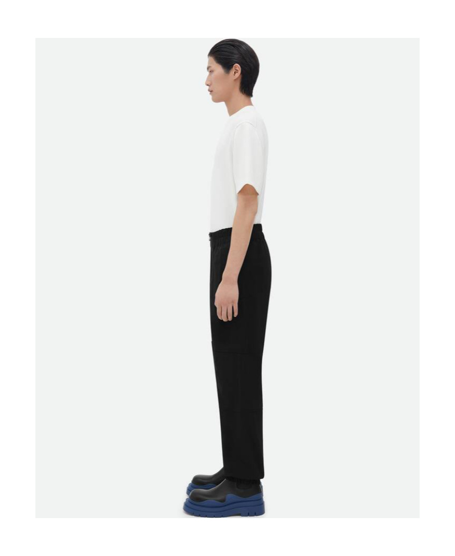 BOTTEGA VENETA BOTTEGA VENETA CUFFED ANKLE DETAIL CARGO TROUSERS