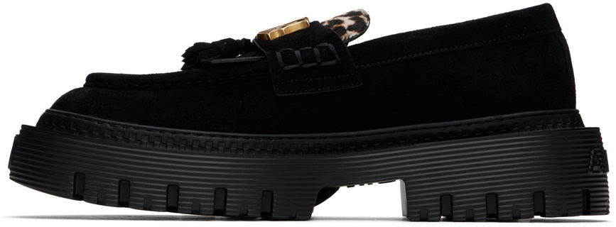 Amiri Ma Tassel Leopard-print Jumbo Loafers In Black