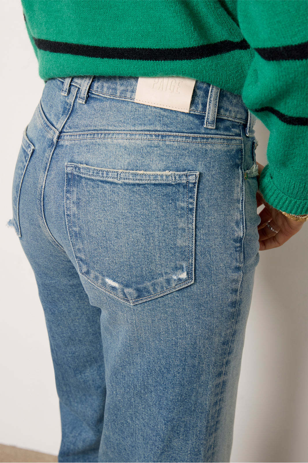 Paige Belt-loop Jeans In Blue