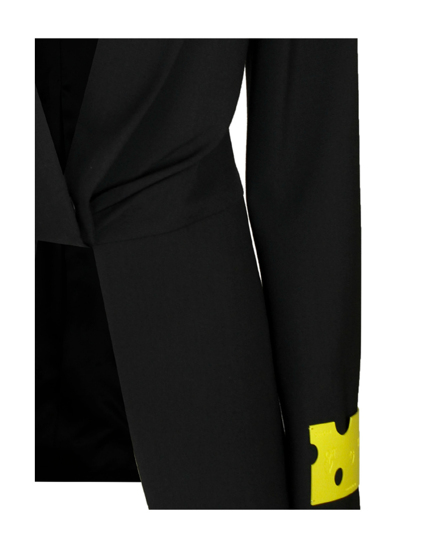 Off-white Twisted Blazer Wool Blend Jacket In Black