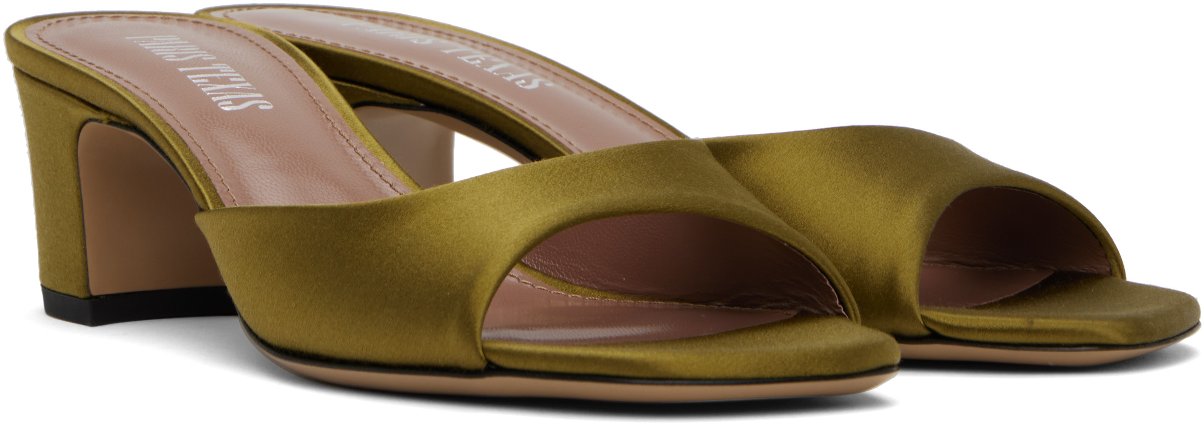Paris Texas 50mm Lara Mules In Green