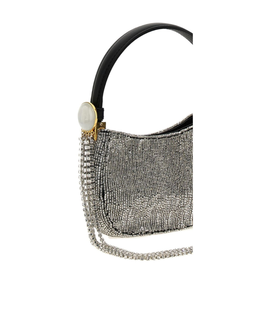 Magda Butrym Micro Vesna Embellished Clutch Bag In Gray