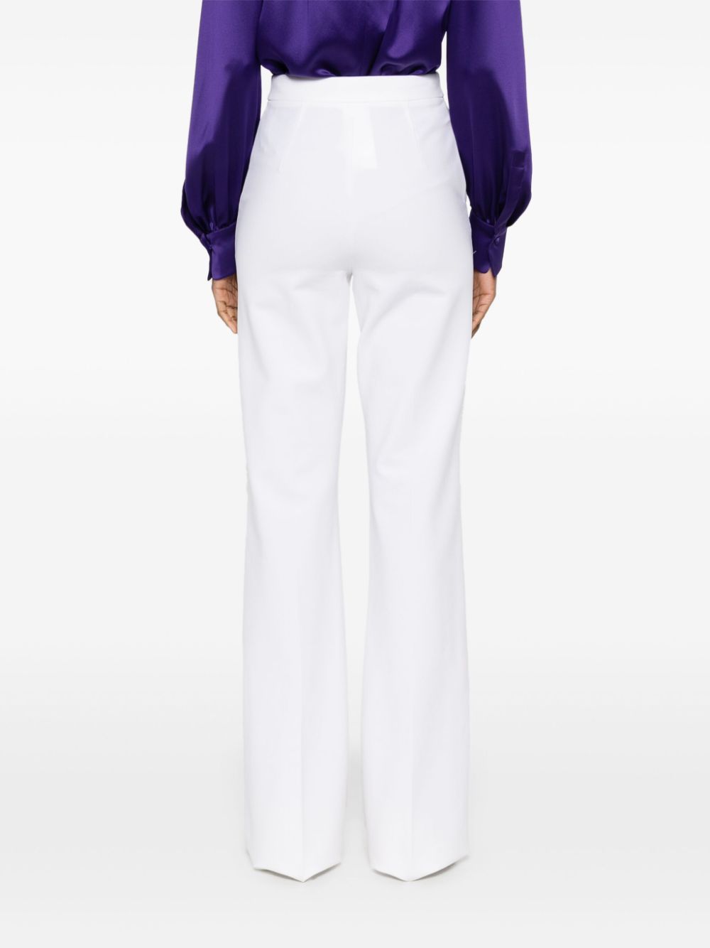 Max Mara Gary High-waist Wide-leg Trousers In White