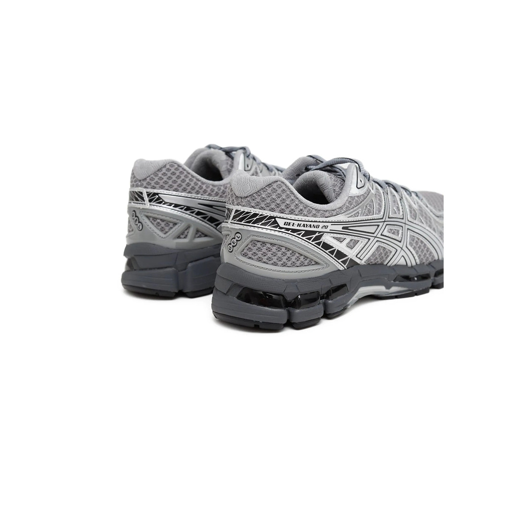 Asics Mens Gel-kayano 20 Mesh Low-top Trainers Gravel Pure Silver