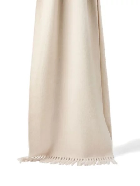 Brunello Cucinelli Cashmere Scarf In White