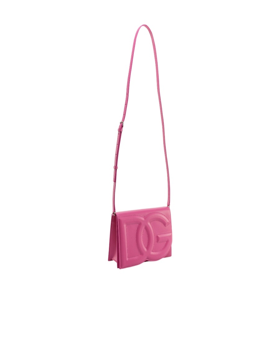 Dolce & Gabbana Dg Leather Flap Crossbody Bag In Pink