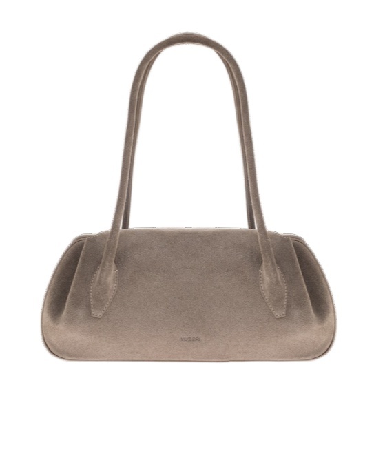 Yuzefi Oyster Shoulder Bag In Gray