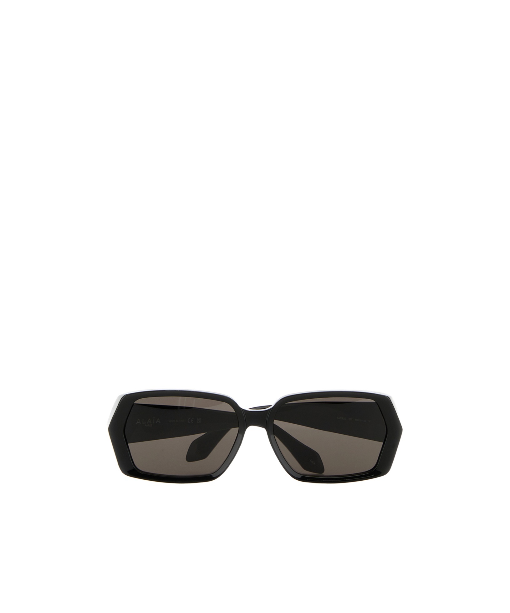 Shop Alaïa Geometrically Framed Sunglasses In Black