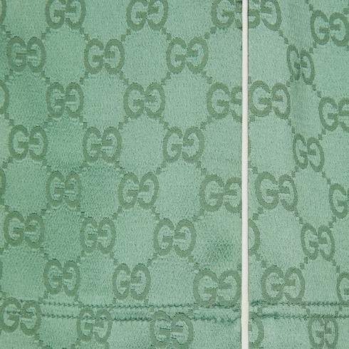Gucci Gg Monogram Mini Skirt In Lemon Green