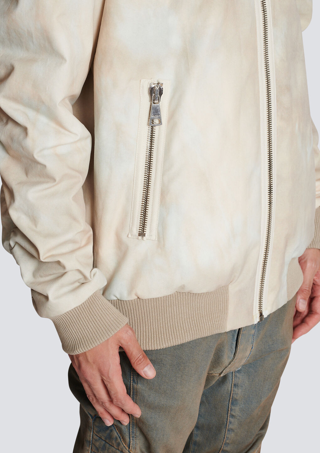 Balmain Rear Logo-print Detail Jacket In Nude