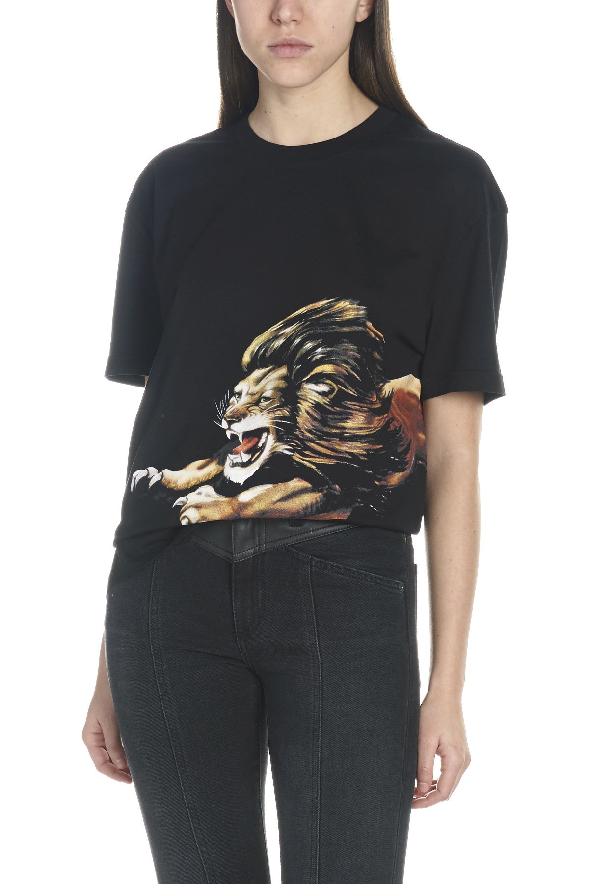 Givenchy Leo Printed Oversized T-shirt In Black