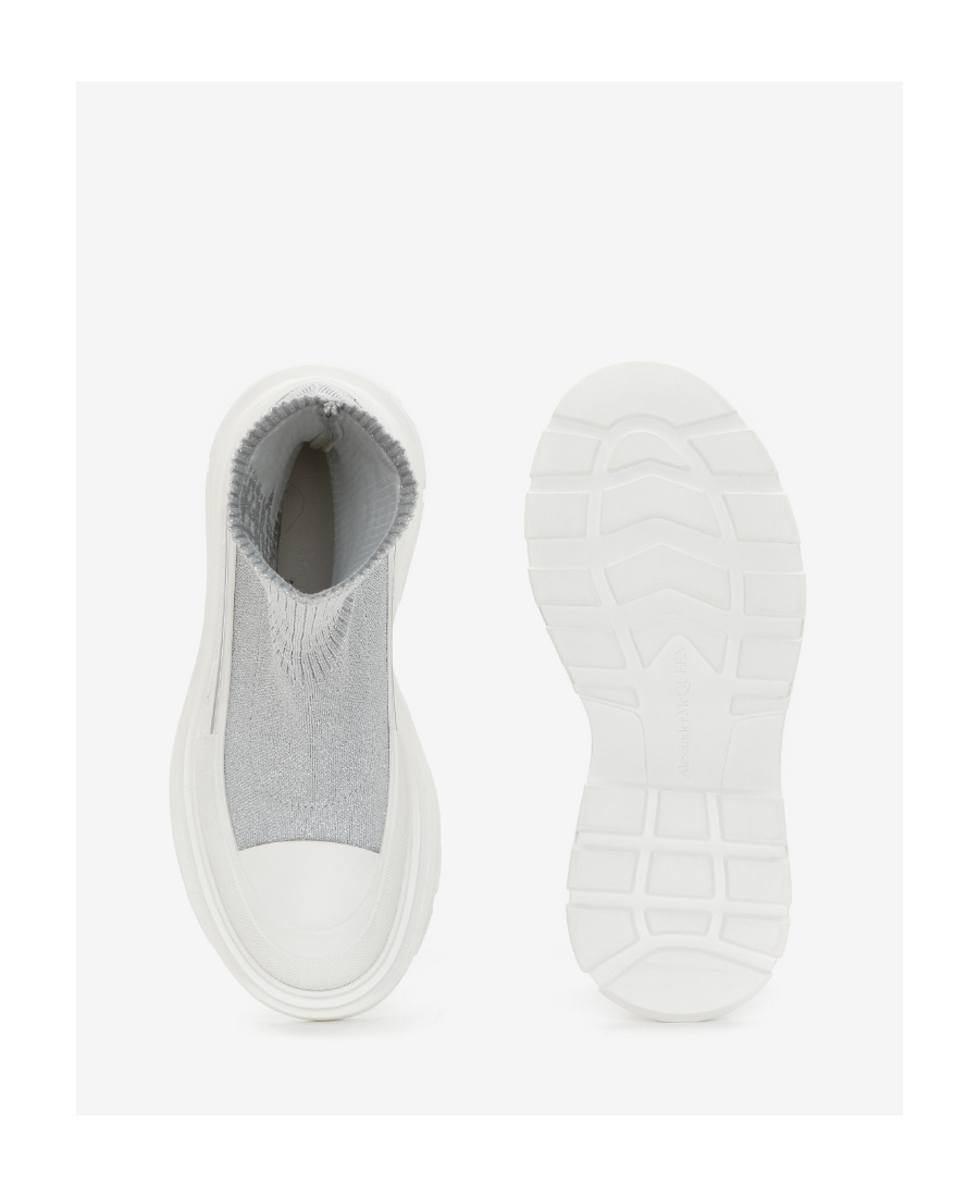スニーカー alexander mcqueen Grey stretch nylon Tread Slick sneakers Alexander Mcqueen Grey Stretch Nylon Tread Slick Sneakers