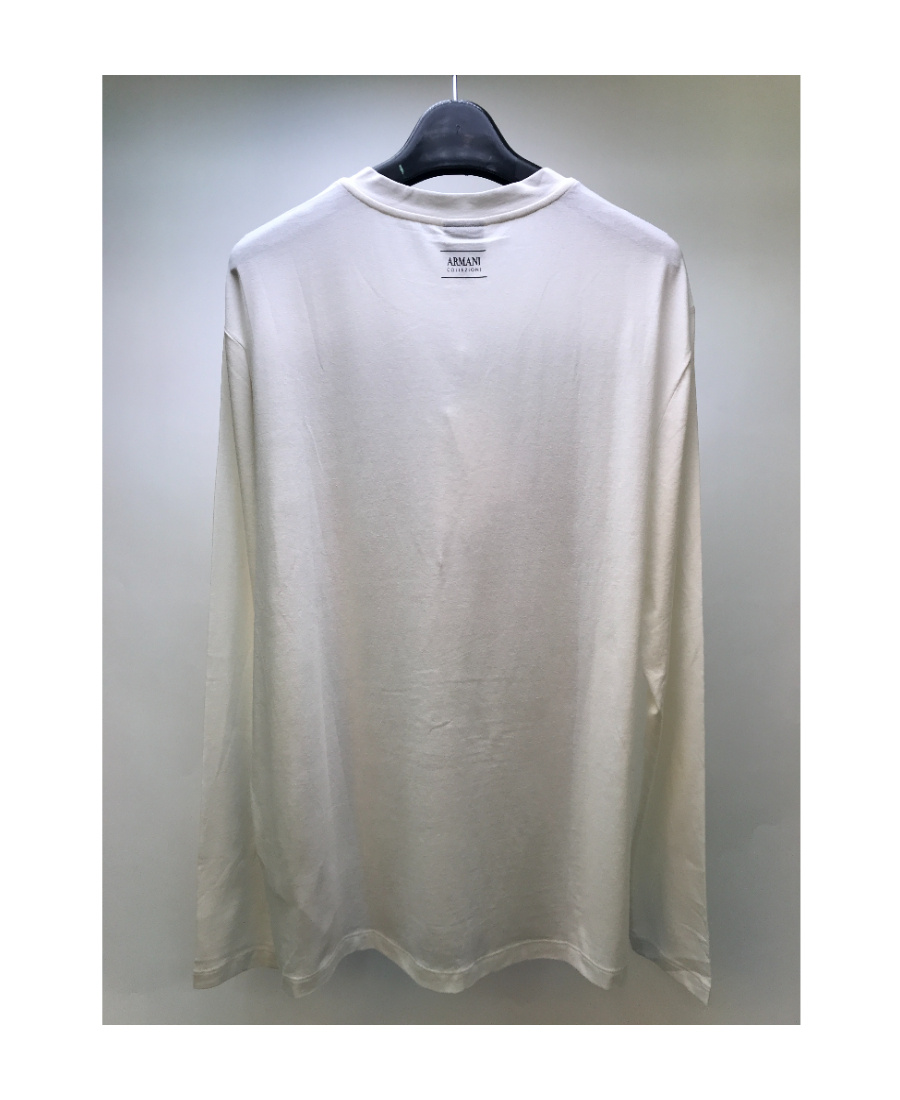 ARMANI COLLEZIONI LONG-SLEEVED T-SHIRT WITH SPLICING DETAILS