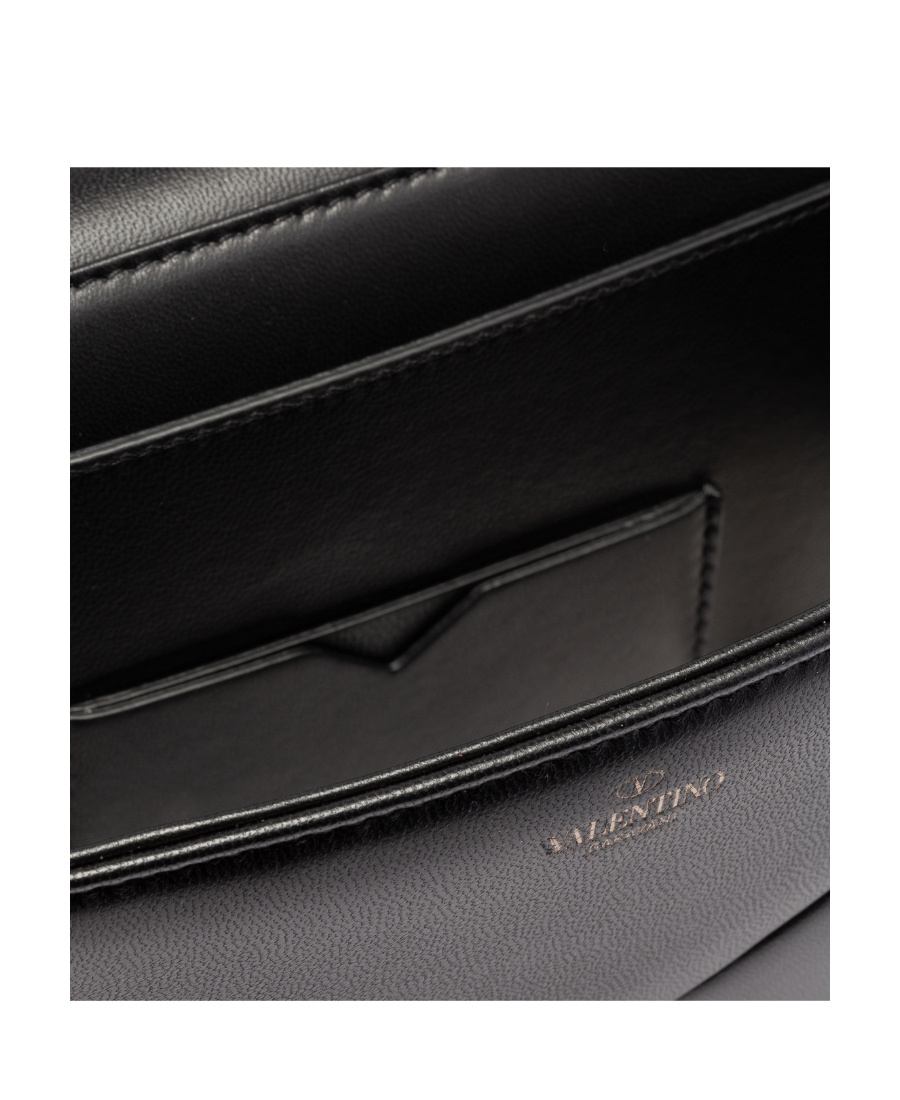 Valentino Spike-stud Embellished Clutch Bag In Black