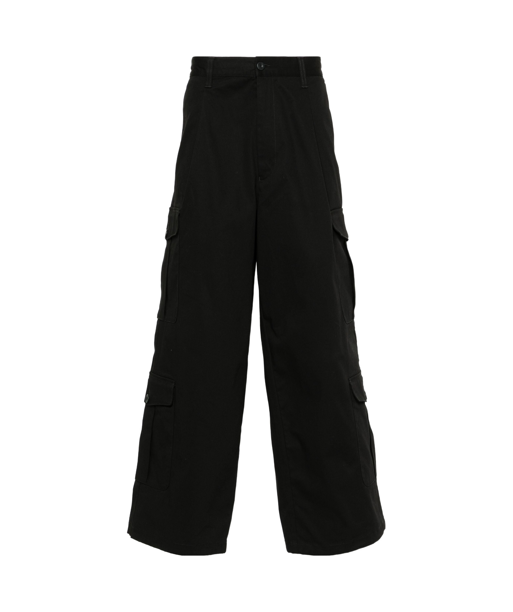 Emporio Armani Twill-weave Cargo Pants In Black