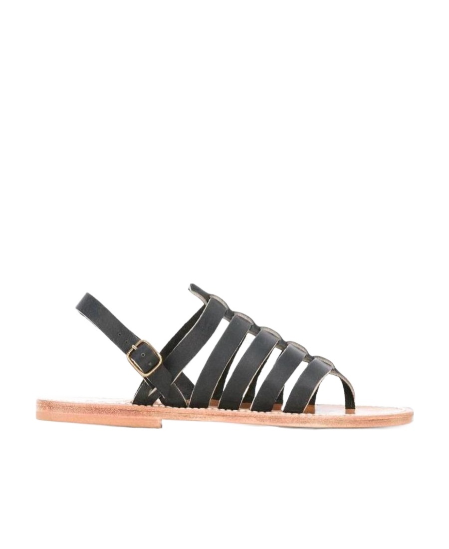 Kjacques Homer Strappy Sandals In Black