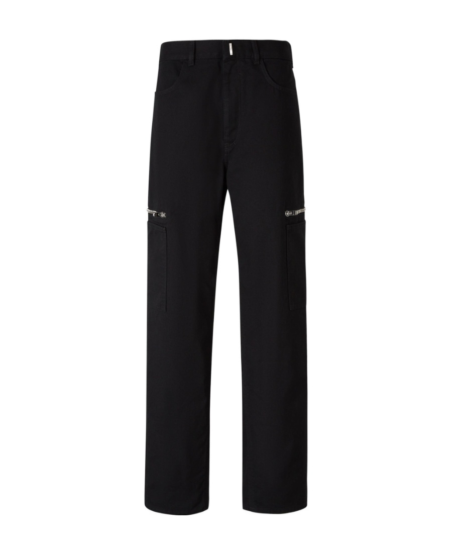 Givenchy Loose Fit Cargo Pants In Denim In Black