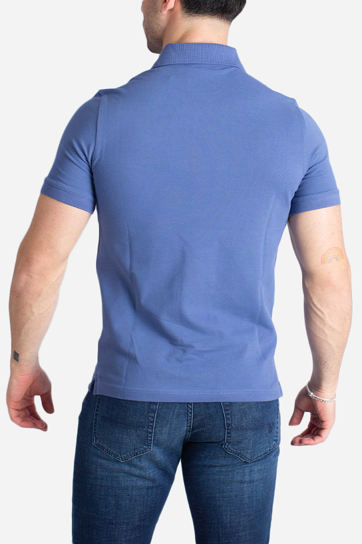 K-way Short-sleeved Polo Shirt In Blue